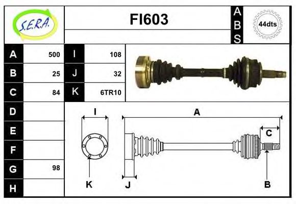 SERA FI603 Drive Shaft